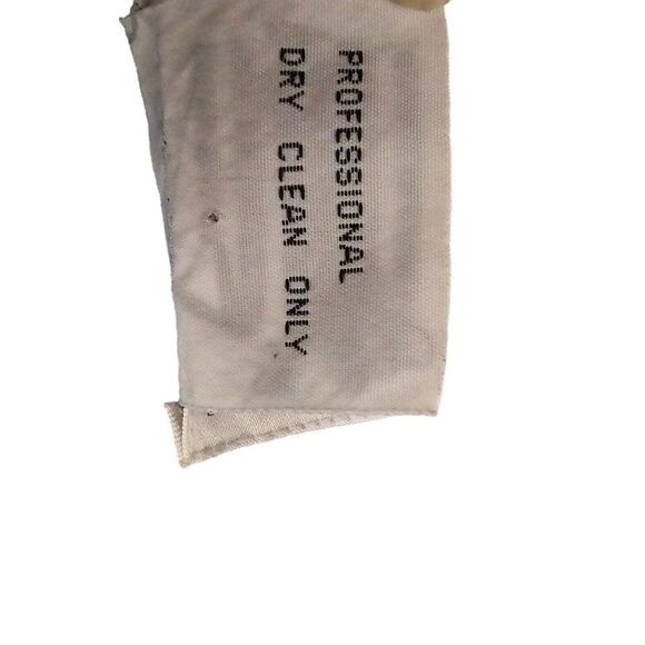 Vintage 80s Maggie London Dress Womens 8 Blue Black Silk Midi Drop Waist Peplum - Picture 8 of 8